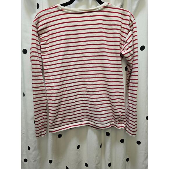 Boden 13-14Y striped lion crown embroidered front pocket long sleeve shirt - Picture 7 of 8